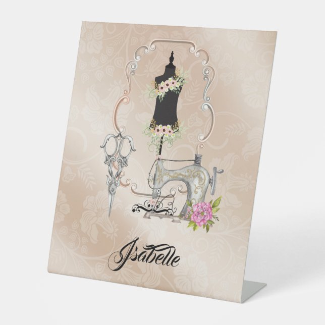 Seamstress Table Sign (Front)