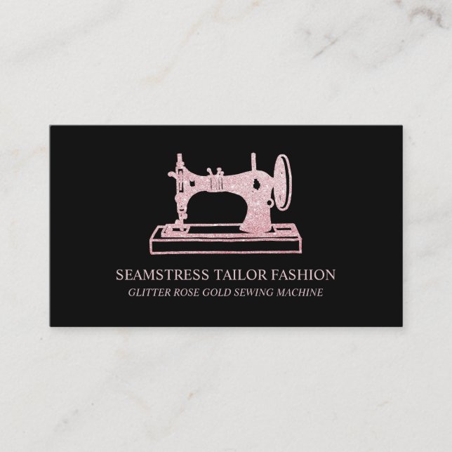 Seamstress Tailor Antique Sewing Machine Business Card (Front)