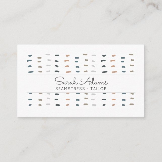 Seamstress Tailor Business Card (Front)