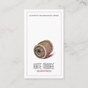Seamstress Tailor Spool Of Thread Business Card