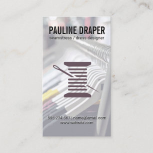 Seamstress   Tailor   Thread and Needle Business Card