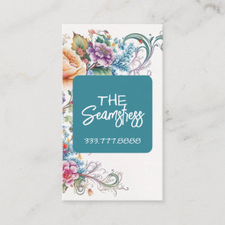 Seamstress Tailoring business card