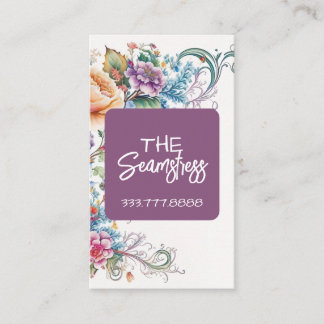 Seamstress Tailoring business card