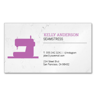 Seamstress   Wardrobe Designer Magnetic Business Card