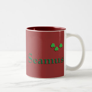 Seamus Irish Name Two-Tone Coffee Mug