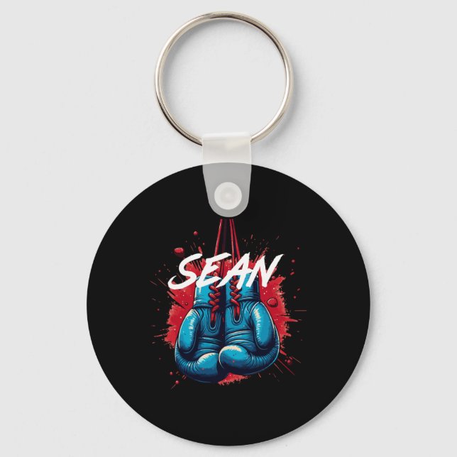 Sean Boxing Custom Name  Key Ring (Front)