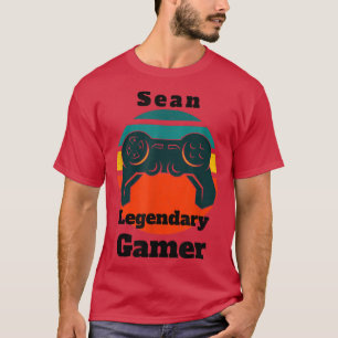 Sean Legendary Gamer Video Game Player Controller T-Shirt