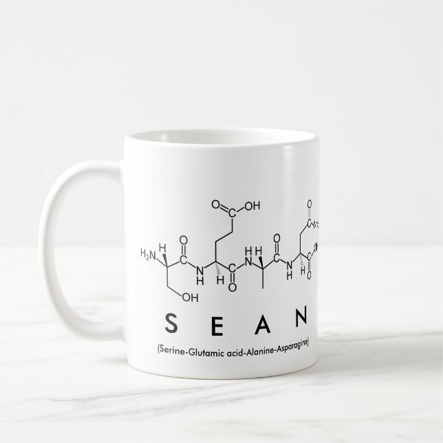 Sean peptide name mug (Left)
