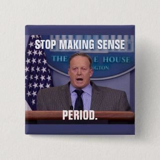 Sean Spicer, Trump's White House Press Secretary 15 Cm Square Badge