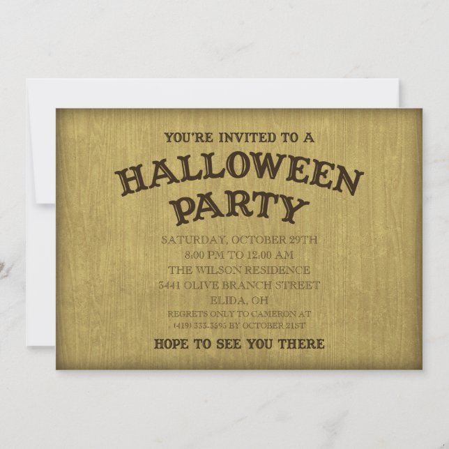Séance Board Halloween/Séance Party Invitation (Front)