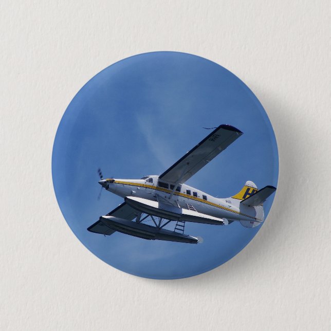 Seaplane 6 Cm Round Badge (Front)