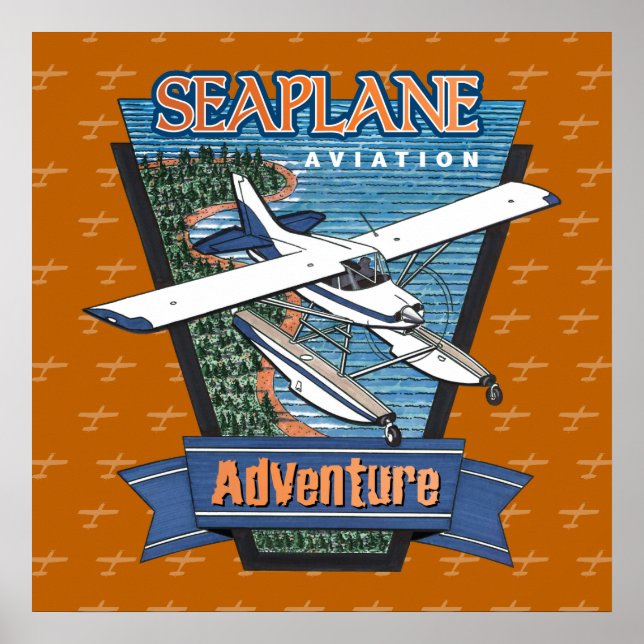 Seaplane Aviation Adventure Poster (Front)