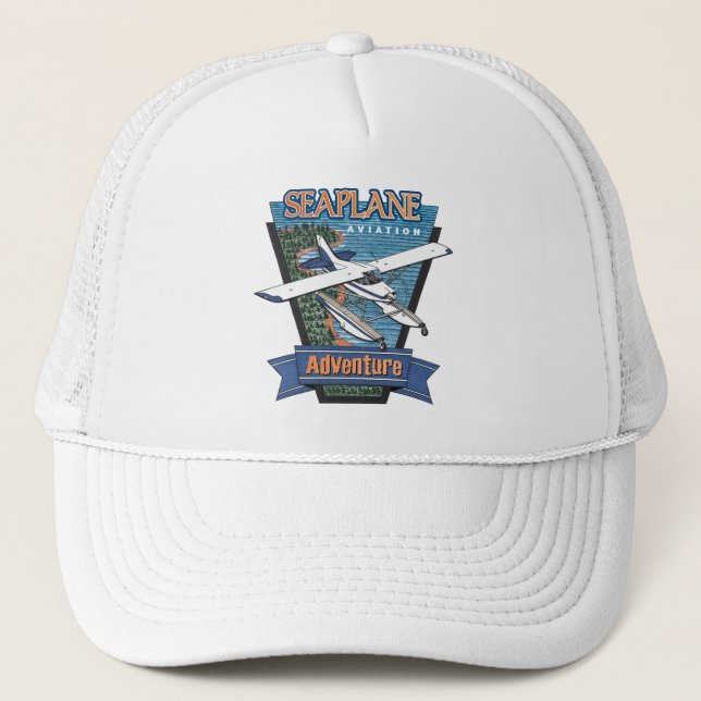 Seaplane Aviation Adventure Trucker Hat (Front)