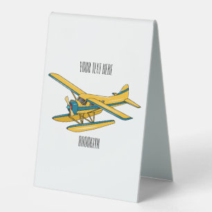 Seaplane cartoon illustration