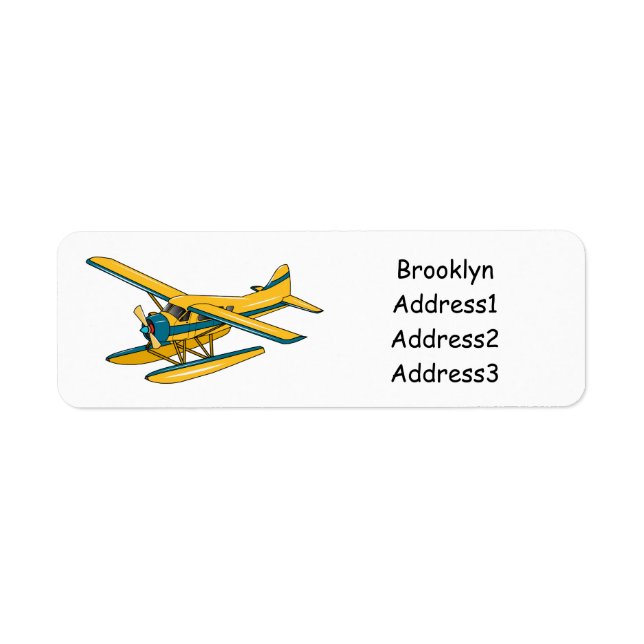 Seaplane cartoon illustration (Front)