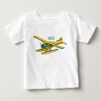Seaplane cartoon illustration