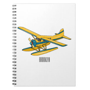 Seaplane cartoon illustration notebook