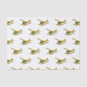 Seaplane cartoon illustration tissue paper