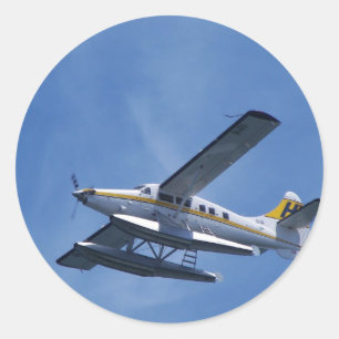 Seaplane Classic Round Sticker