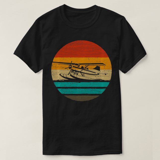 Seaplane Retro Style Vintage  T-Shirt (Design Front)