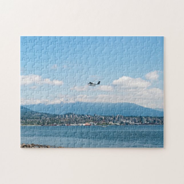 Seaplane taking off over Vancouver bay Jigsaw Puzzle (Horizontal)