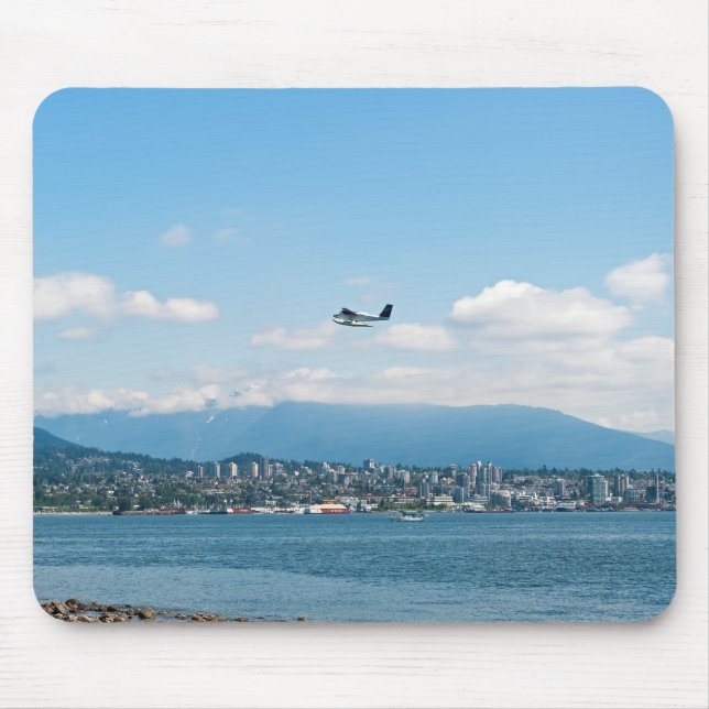 Seaplane taking off over Vancouver bay Mouse Mat (Front)