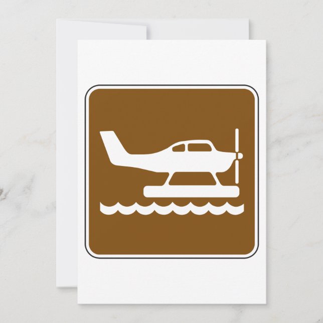 Seaplanes Sign Invitation (Front)
