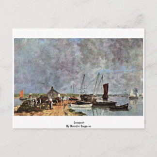 Seaport By Boudin Eugène Postcard