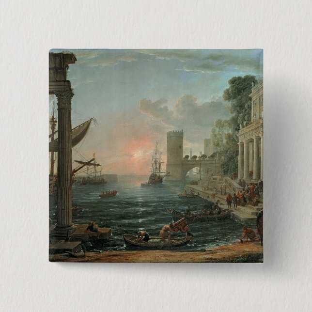 Seaport with the Embarkation 15 Cm Square Badge (Front)