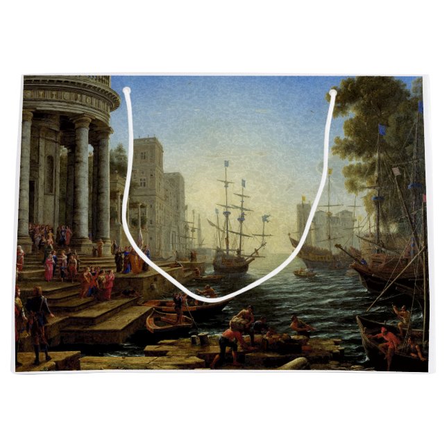 Seaport with the Embarkation of Saint Ursula  Large Gift Bag (Front)