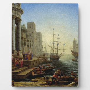 Seaport with the Embarkation of Saint Ursula Plaque