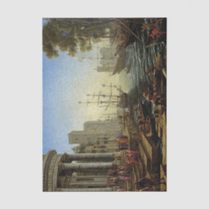 Seaport with the Embarkation of Saint Ursula Tissue Paper
