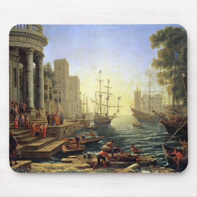 Seaport with the Embarkation of St. Ursula Mouse Mat (Front)