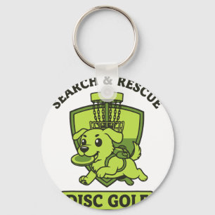 Search And Rescue Disc Golf Dog Flying Disc  Key Ring