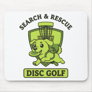 Search And Rescue Disc Golf Dog Flying Disc Mouse Mat