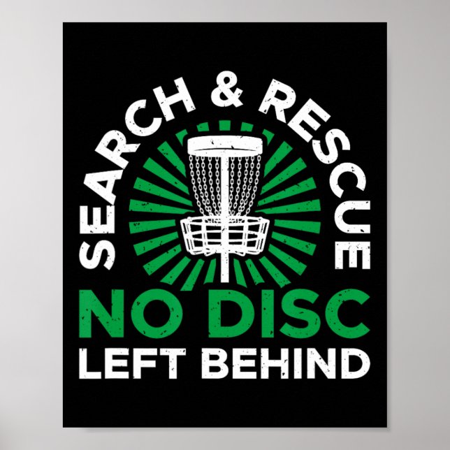 Search And Rescue Funny Disc Golf Lovers  Poster (Front)