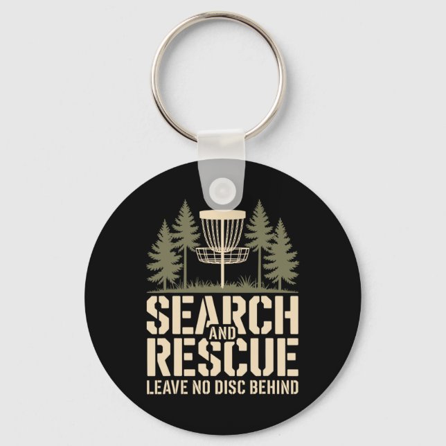Search And Rescue Leave No Disc Behind Disc Golf P Key Ring (Front)