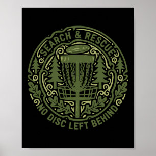 Search And Rescue No Disc Left Behind Disc Golf Sk Poster