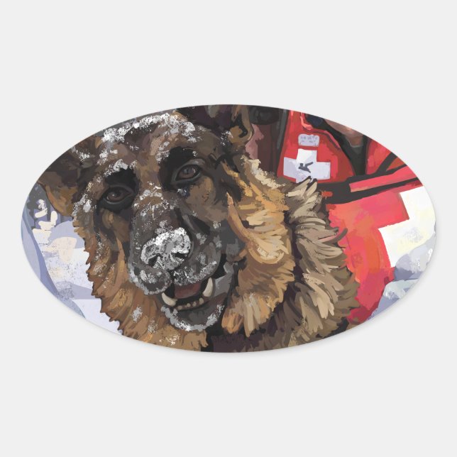 Search and Rescue Oval Sticker (Front)