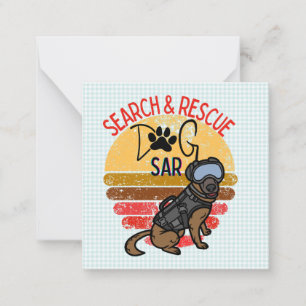 Search and Rescue SAR K-9 Professional Dogs Team Card