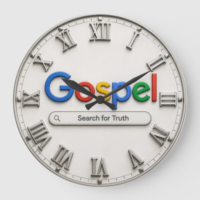 Search for Truth Bible Inspired Gospel Large Clock (Front)