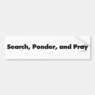 search-ponder-and-pray-block bumper sticker