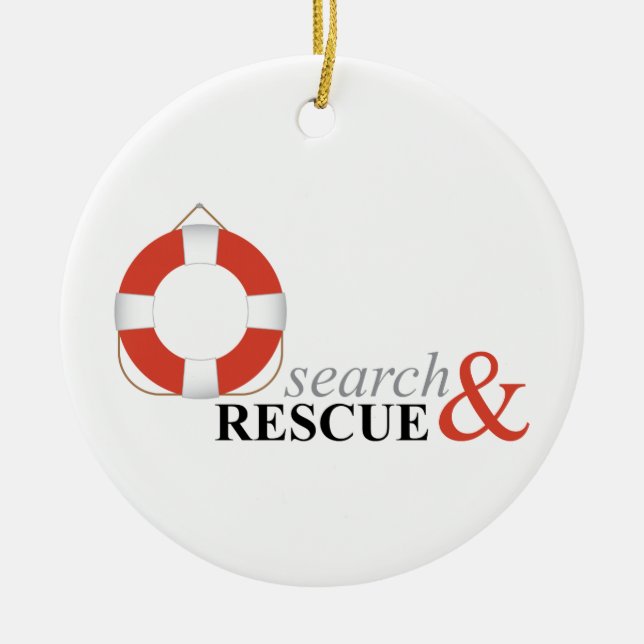 Search & Rescue Ceramic Tree Decoration (Front)