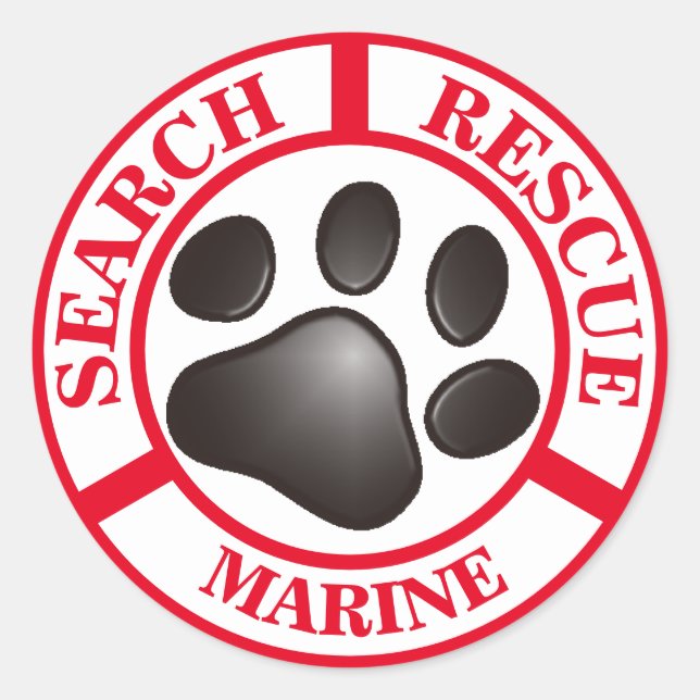 SEARCH&RESCUE CLASSIC ROUND STICKER (Front)