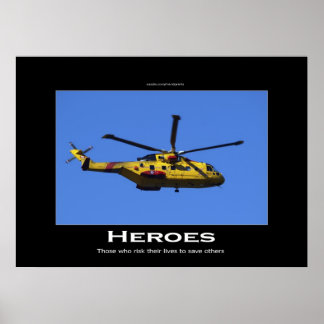 Search & Rescue Helicopter Motivational Poster