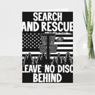 Search Rescue No Disc Behind Flag Frisbee Golf Men Card