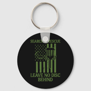 Search Rescue No Disc Behind Flag Frisbee Golf Men Key Ring