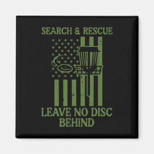 Search Rescue No Disc Behind Flag Frisbee Golf Men Magnet