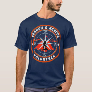 Search  Rescue Volunteer Compass Mountain  T-Shirt