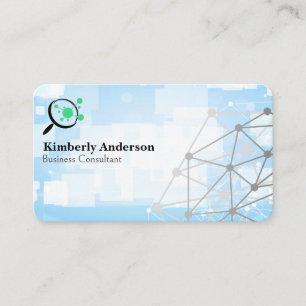 Search Tech Logo   Networking Background Business Card